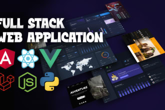 develop full stack web application with fully responsive