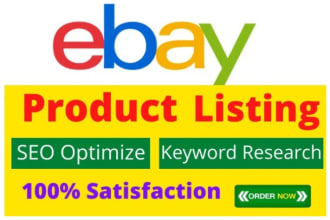 do ebay listing, ebay product listing, ebay SEO listing, ebay lister