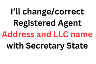 change the registered agent address and llc name change with secretary state