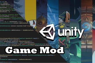 develop any unity game mod for you