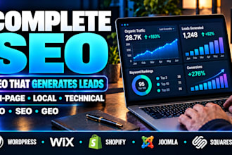 do complete SEO wordpress, wix, shopify, joomla, squarespace for leads