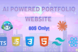 develop an ai integrated portfolio website with, modern UI UX, and automation