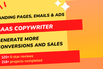 be your saas landing page and sales funnel copywriter