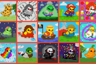 create a pixel duck