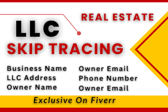 do real estate skip tracing and llc skip tracing in bulk