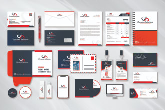 design business card, letterhead, stationery items and corporate brand identity