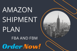 create amazon fba shipping or shipment plan