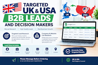 find targeted UK and USA b2b leads and decision makers