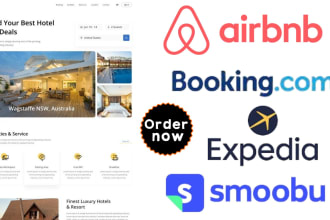 build a vacation rental website and set up airbnb, booking, expedia, smoobu