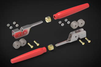 3d cad design, product design and technical drawings
