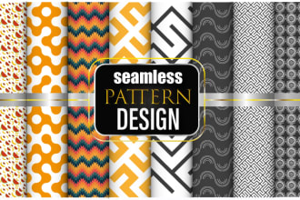 do a modern fabric seamless pattern design making