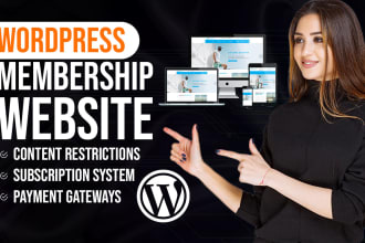 develop wordpress membership website or subscription website