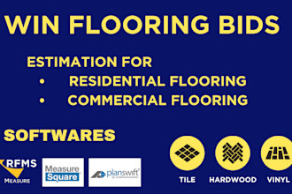 do flooring estimates using planswift, rfms measure and measure square