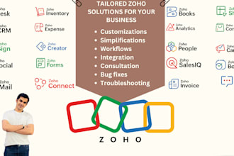do any tasks in zoho CRM, creator, projects, books, etc