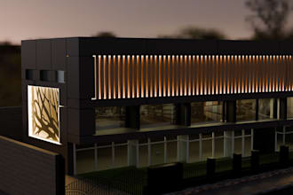model a 3d design for the cladding of a building