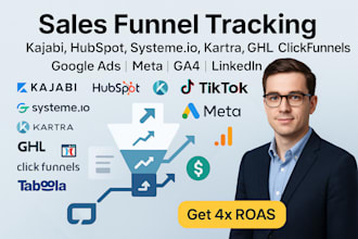 setup ga4 server side tracking for meta, tiktok,  on your sales funnel