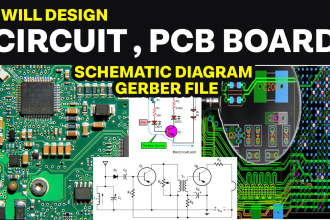 design circuit, schematic, pcb board, and gerber using kicad, altium and eagle