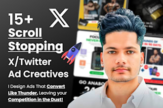 design scroll stopping x twitter ad creatives