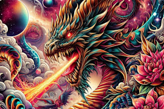 draw your own dragon or custom fantasy character