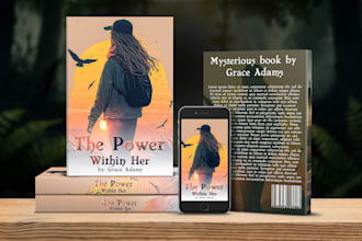 create a unique stunning book cover design or ebook cover