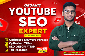 be youtube video SEO specialist or organically channel grow