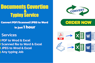 convert PDF, jpg to word and excel