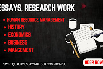 write economics, human resource, history essays and research