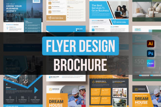 design a professional, modern real estate flyer and brochure