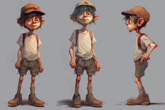 hand draw your cartoon sketch