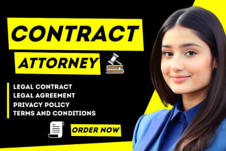 draft legal contracts, agreements, nda, terms and conditions, privacy policy