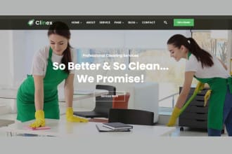 cleaning service website, office cleaning website, house cleaning website