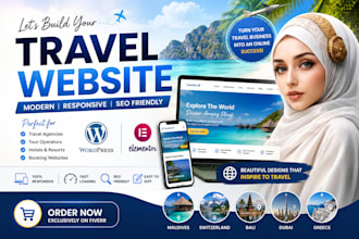 create and design a travel blog or travel website