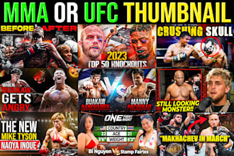 design MMA ufc nba football boxing crime horror documentary youtube thumbnails