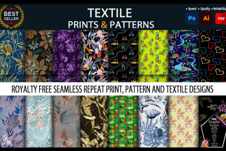 design stunning seamless surface pattern textile prints