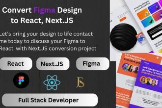 convert figma design to react, next js