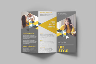 design creative trifold brochure and flyer