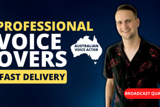 record broadcast quality australian male voice over