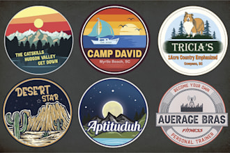 design retro vintage logo, sticker or badge for you