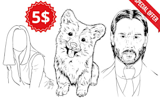 draw outline object, people, pet only 24 hours