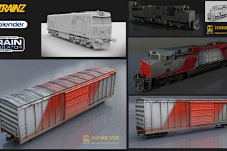 design a professional 3d addon for trainz or train simulator