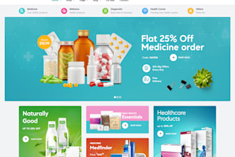 develop pharmacy store, medical website, clinic, doctor appointment website