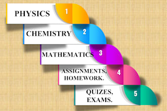assist you with physics chemistry and mathematics