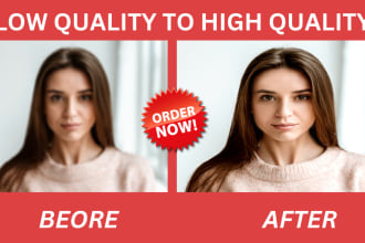 enhance, improve, unblur, restore, sharpen, upscale  low quality image