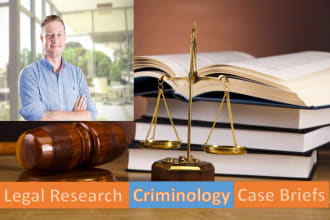 be your legal researcher on case laws, case briefs, civil, criminal cases