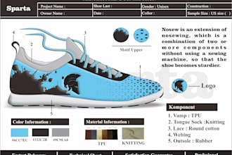 make shoes design tech pack for you