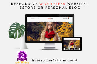 build modern wordpress and shopify website, store or blog
