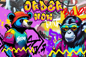 make unique graffiti art for tshirts, hoodies and streetwear