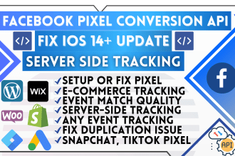 setup or fix facebook pixel, conversion API, server side tracking