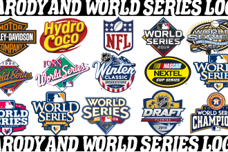 parody logo with your name or brandesign custom nba, world series, mlb, all star