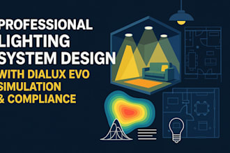 do lighting system design, lux calculation, budget evaluation using dialux